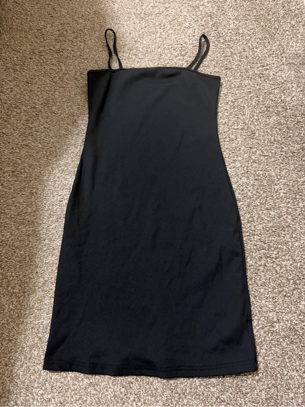 Classic Black Slip Dress with Spaghetti Straps